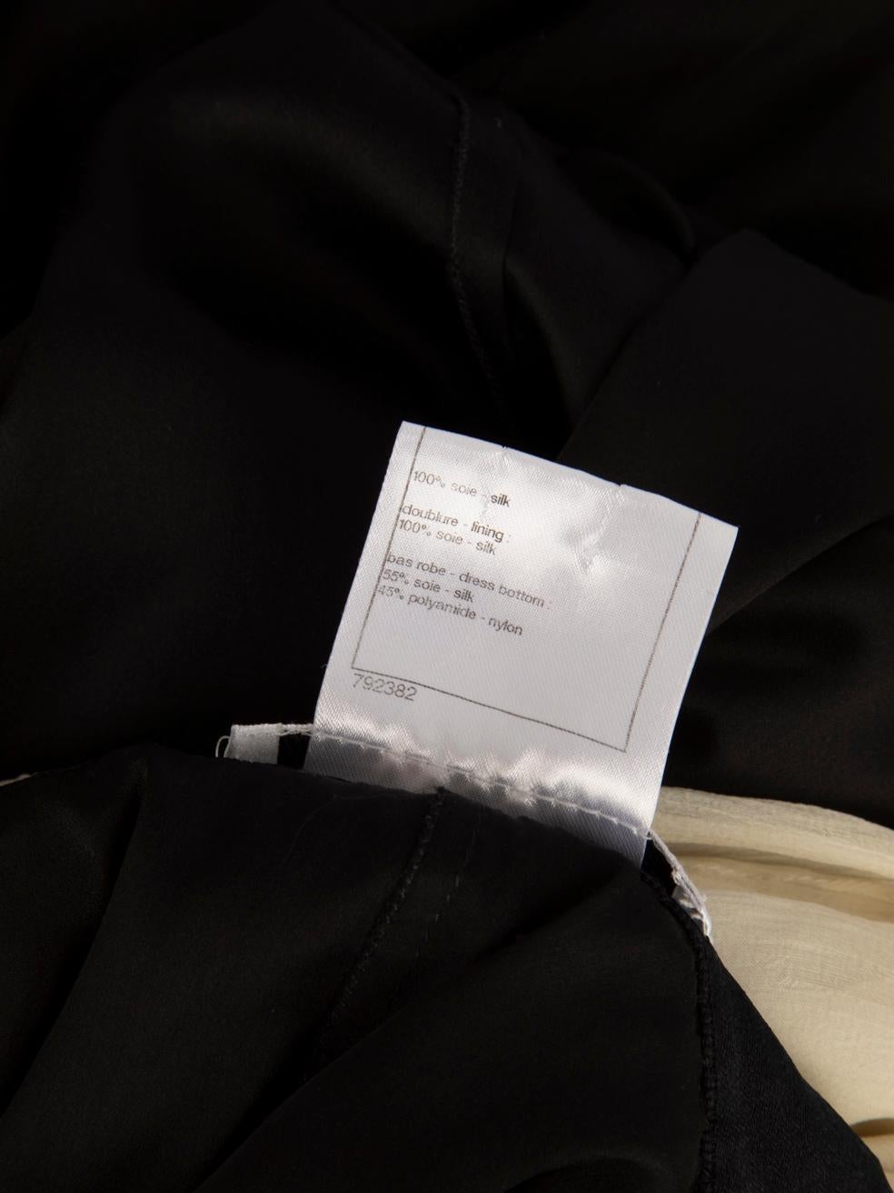 Chanel Black Silk Chiffon Maxi Dress Size XL 4