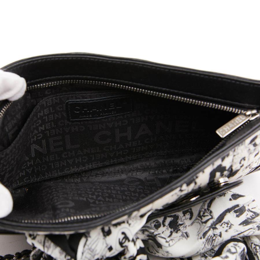 CHANEL Black Silk Clutch Coco Chanel Bag  5