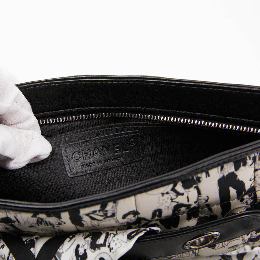 CHANEL Black Silk Clutch Coco Chanel Bag  6