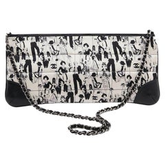 CHANEL Black Silk Clutch Coco Chanel Bag 