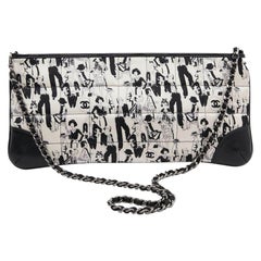 CHANEL Black Silk Clutch Coco Chanel Bag