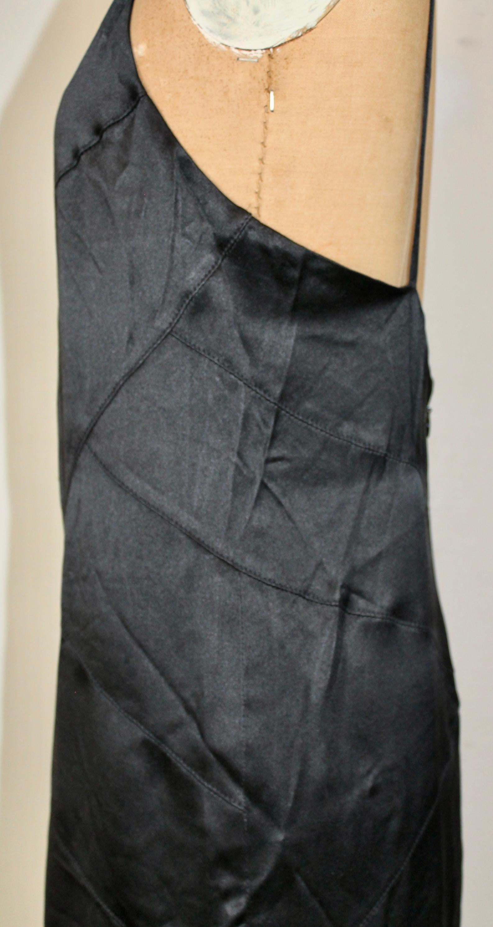 Women's Chanel Black Silk Cocktail Dress For Sale