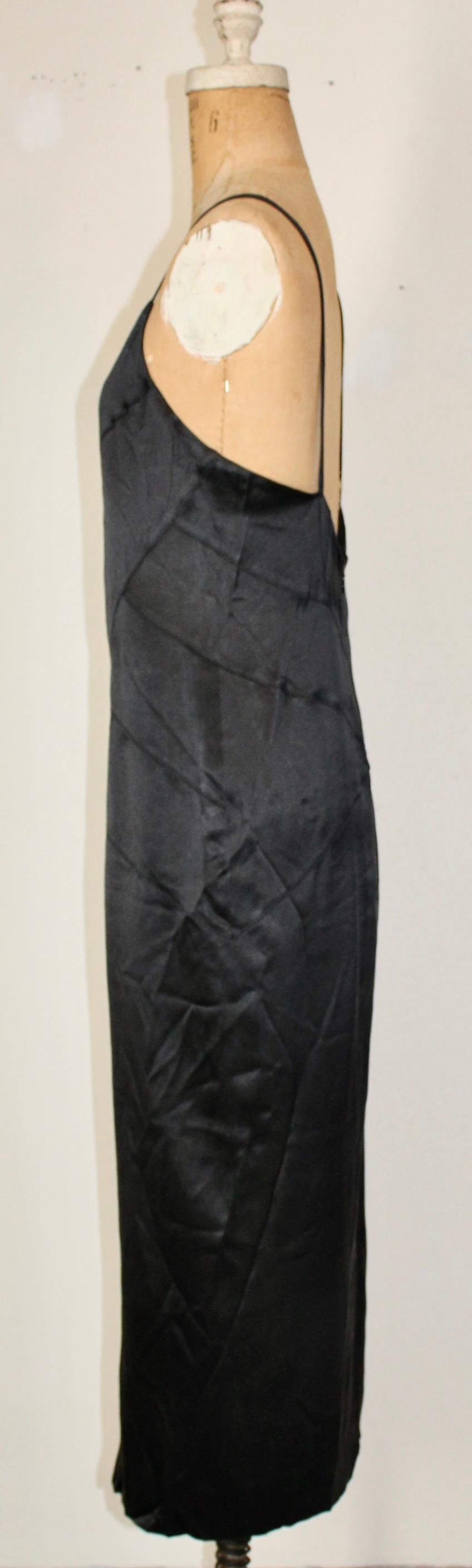 Chanel Black Silk Cocktail Dress For Sale 1