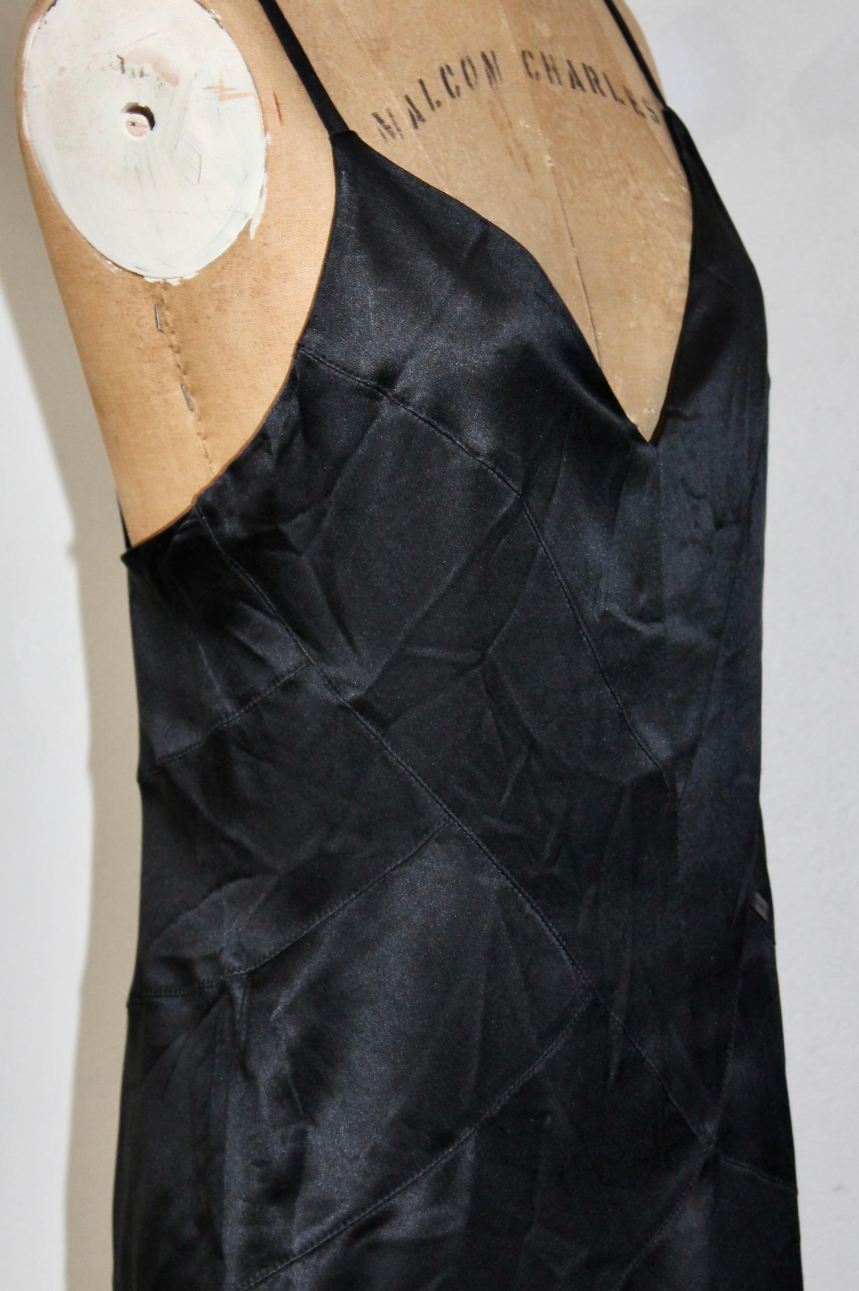 Chanel Black Silk Cocktail Dress For Sale 5