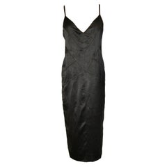 Chanel Schwarzes Cocktailkleid aus Seide