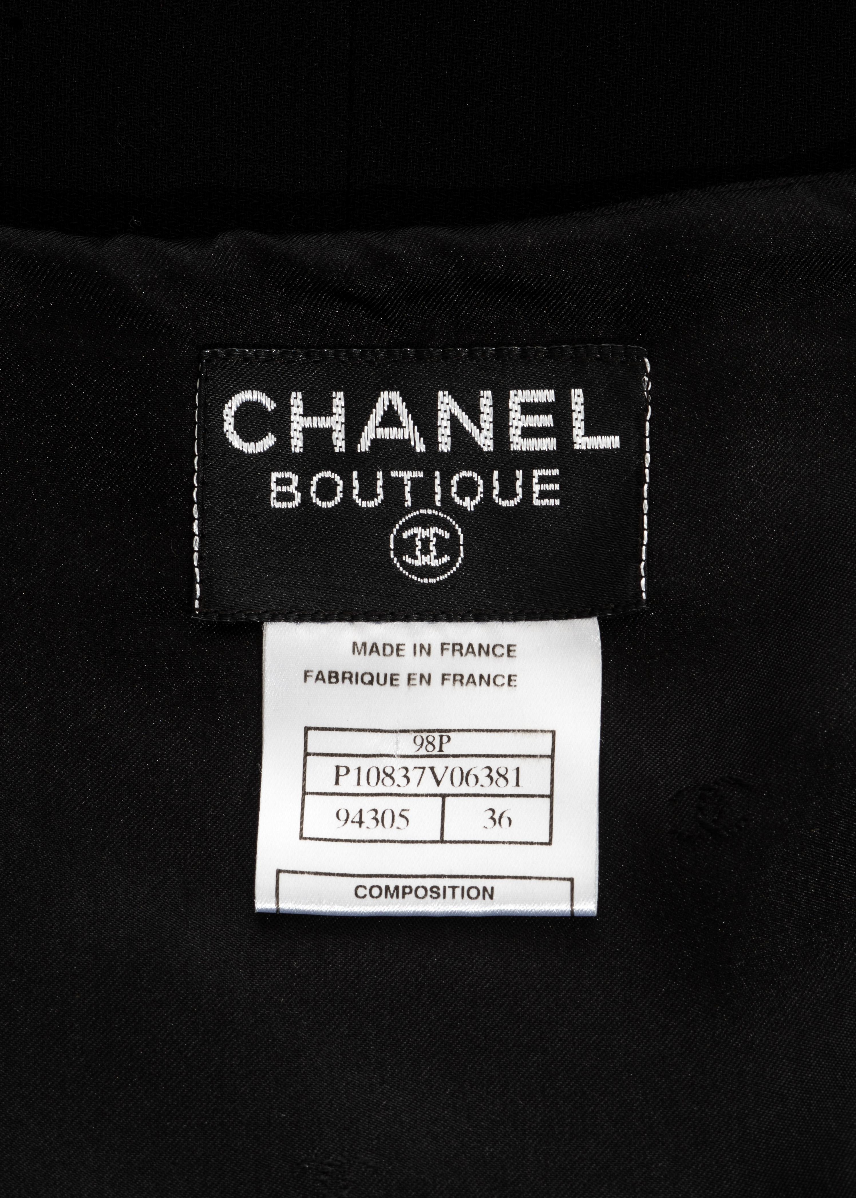 Chanel black silk column dress with crystal shoulder straps, ss 1998 ...