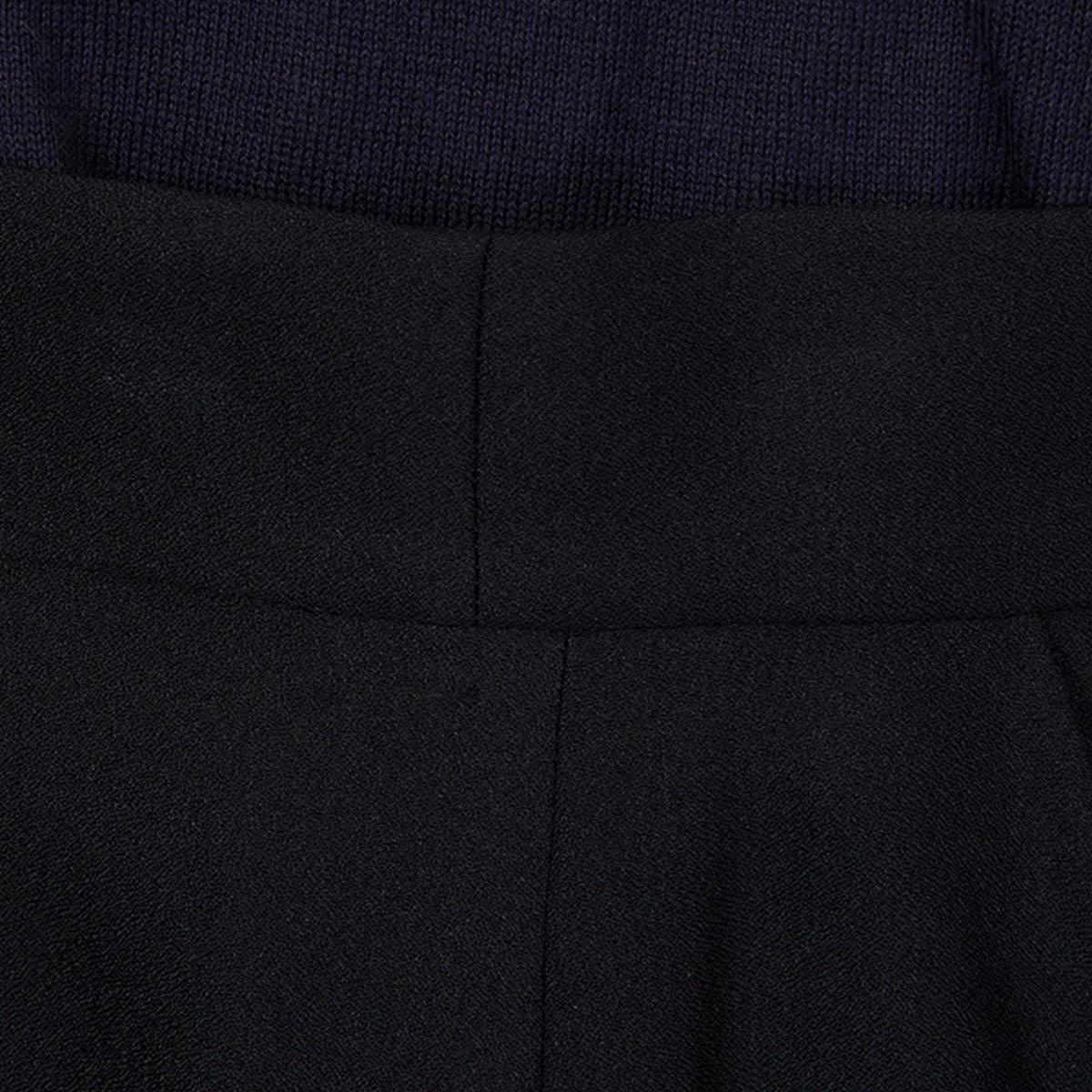 CHANEL black silk DRAPED Skirt 40 M For Sale 1