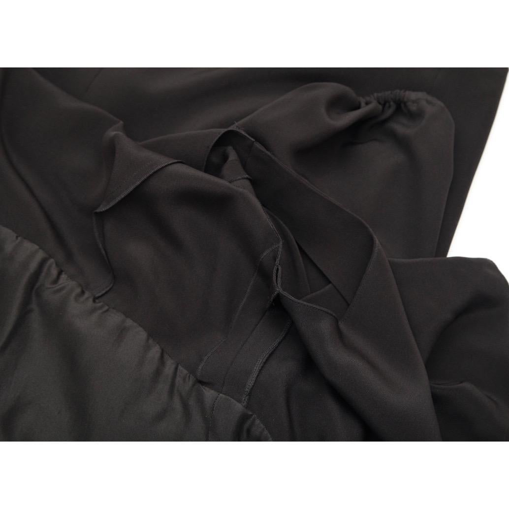CHANEL Black Dress Silk 3/4 Sleeve Bateau Neck Shift Midi Length Sz 40 2012 12C 5