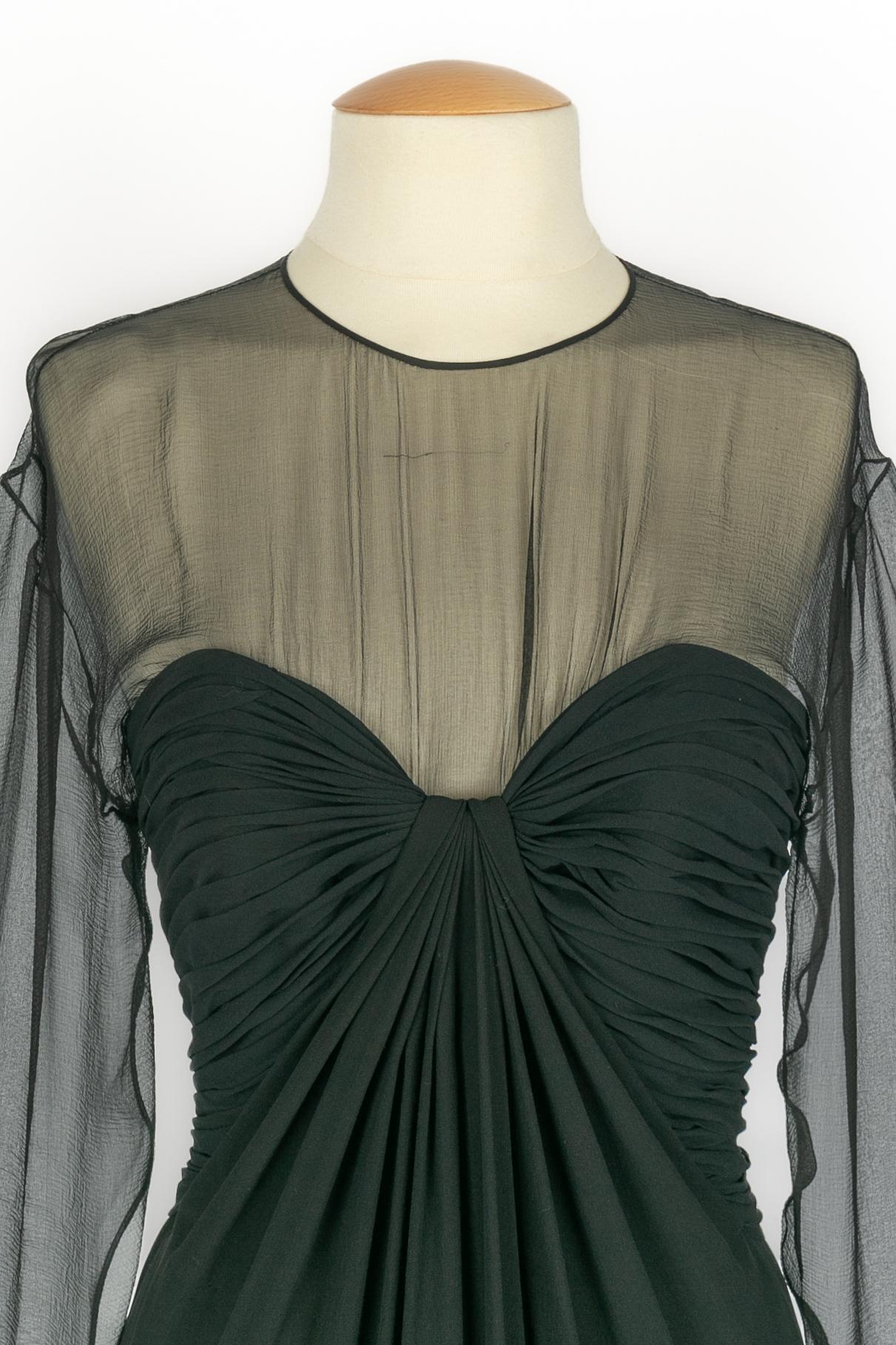 Chanel black silk dress Negro en venta
