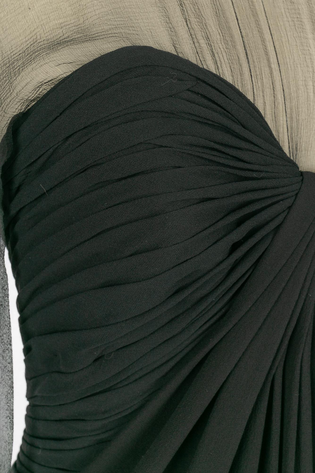 Chanel black silk dress en Excelente estado para la venta en SAINT-OUEN-SUR-SEINE, FR