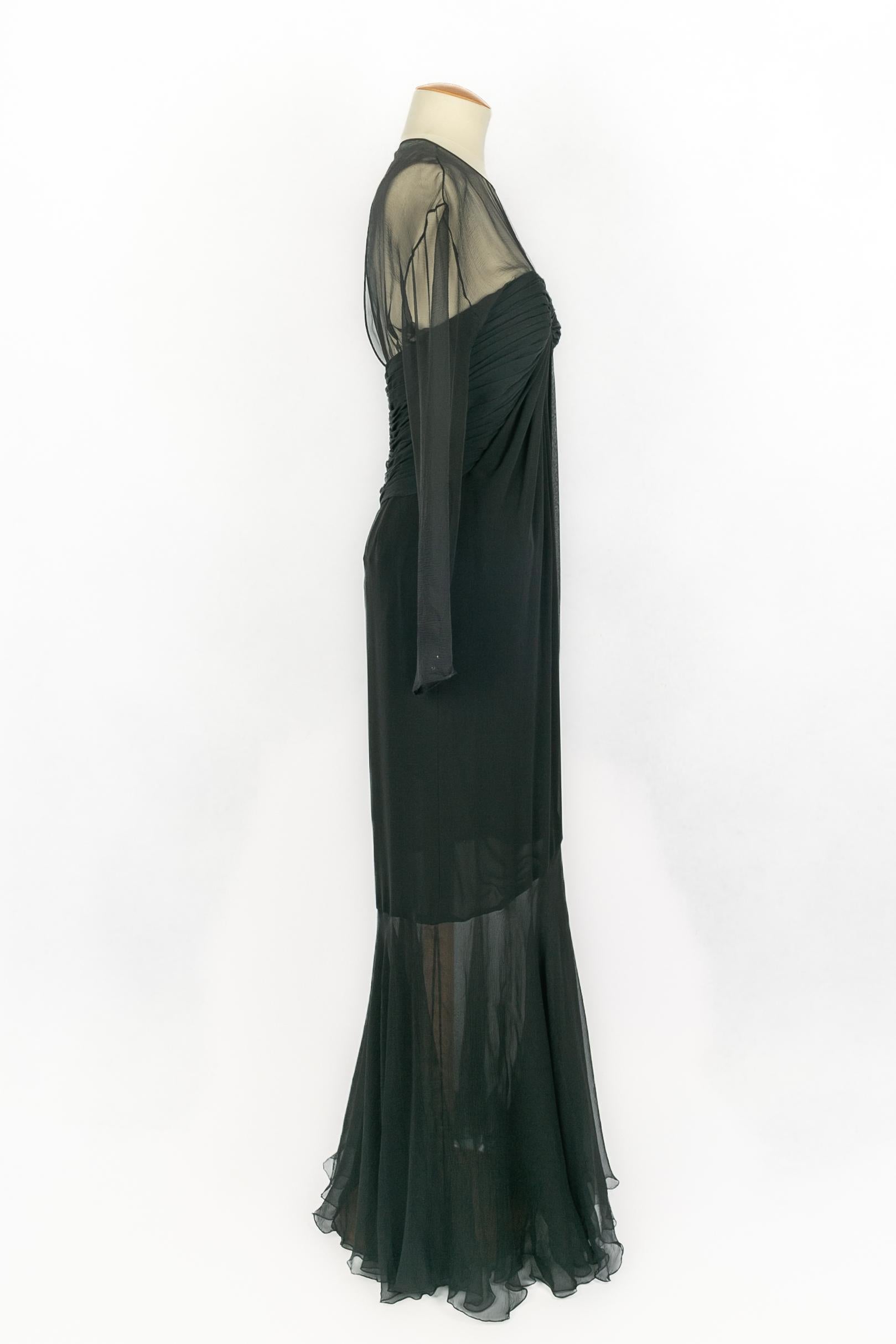 De las mujeres Chanel black silk dress en venta