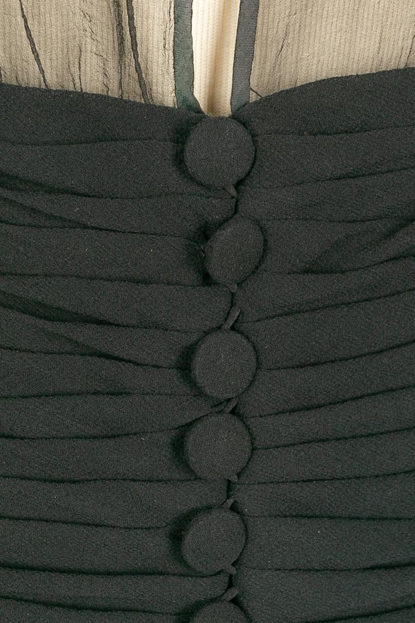 Chanel black silk dress en venta 2