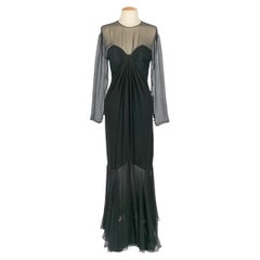 Chanel Schwarzes Seidenkleid