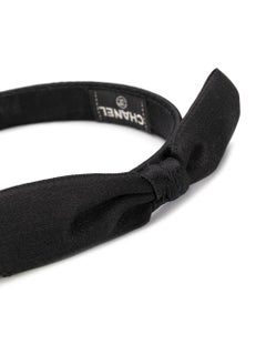 Chanel Black Silk Headband