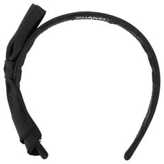 Chanel Black Silk Headband 