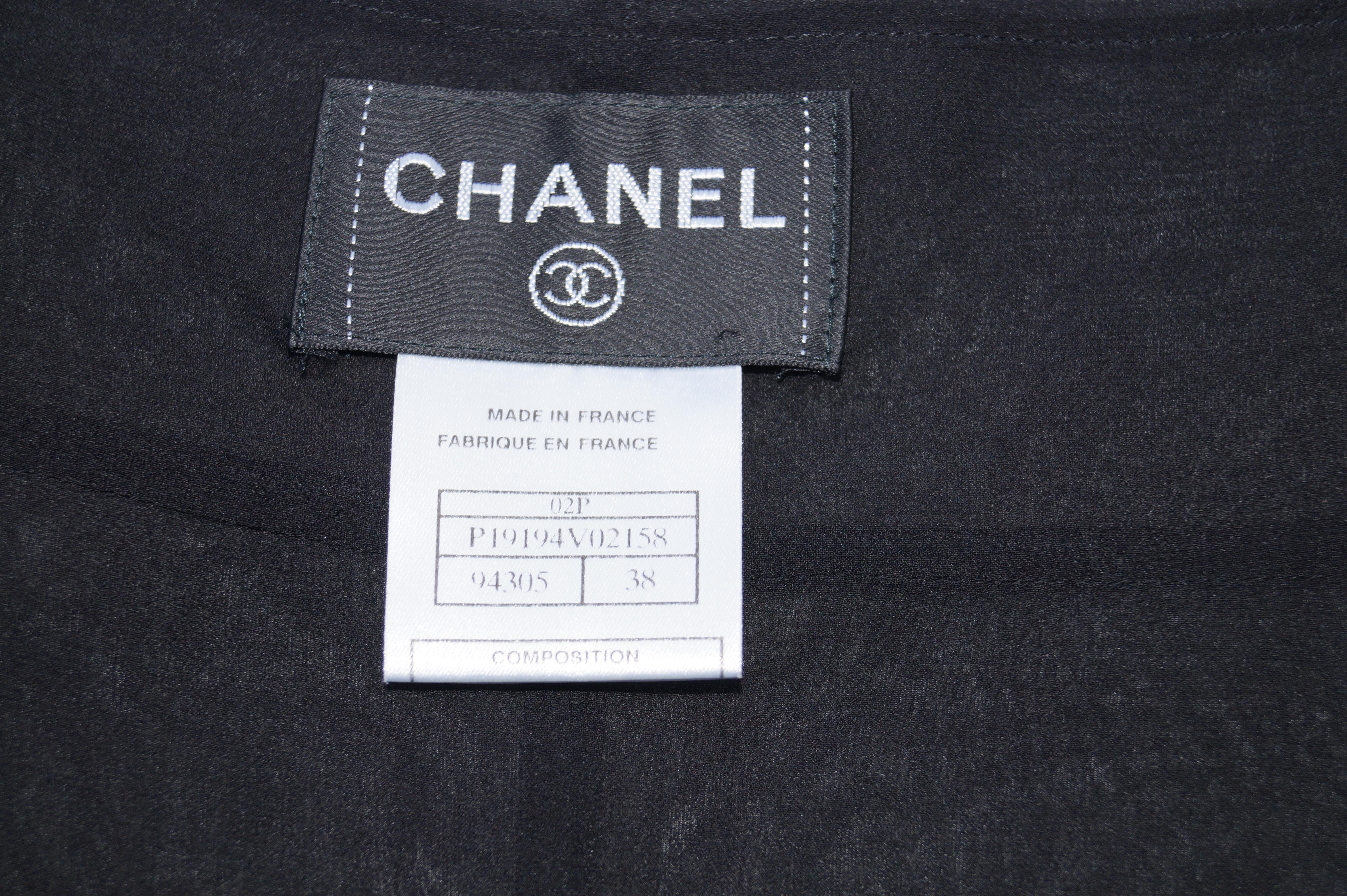 CHANEL black silk jumpsuit FR 38  Spring 2002  02P 1