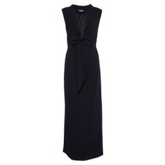 Chanel Black Silk Knot Detail Dress S