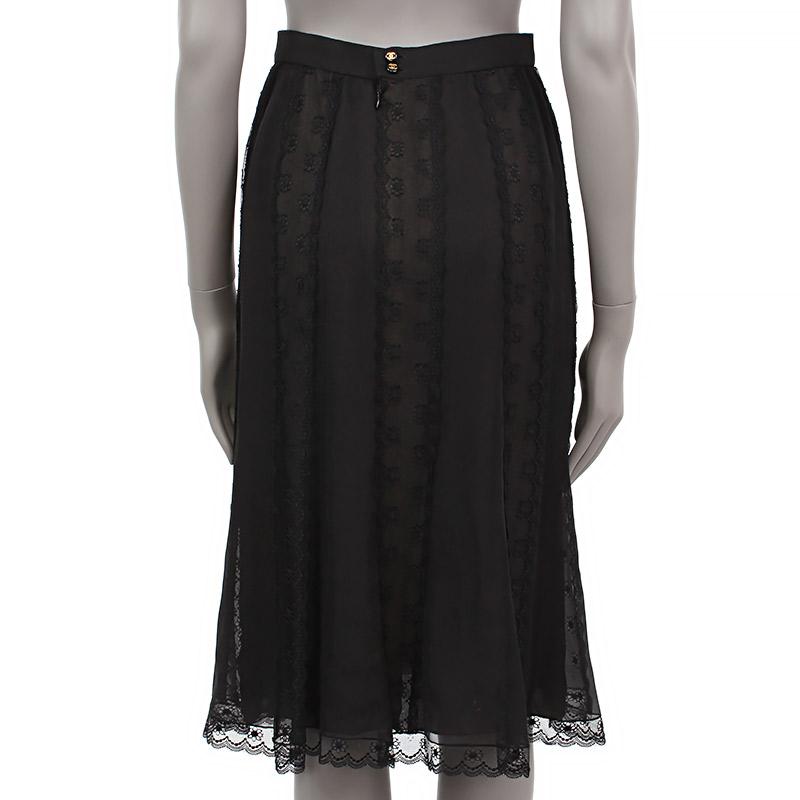 plus size black lace skirt