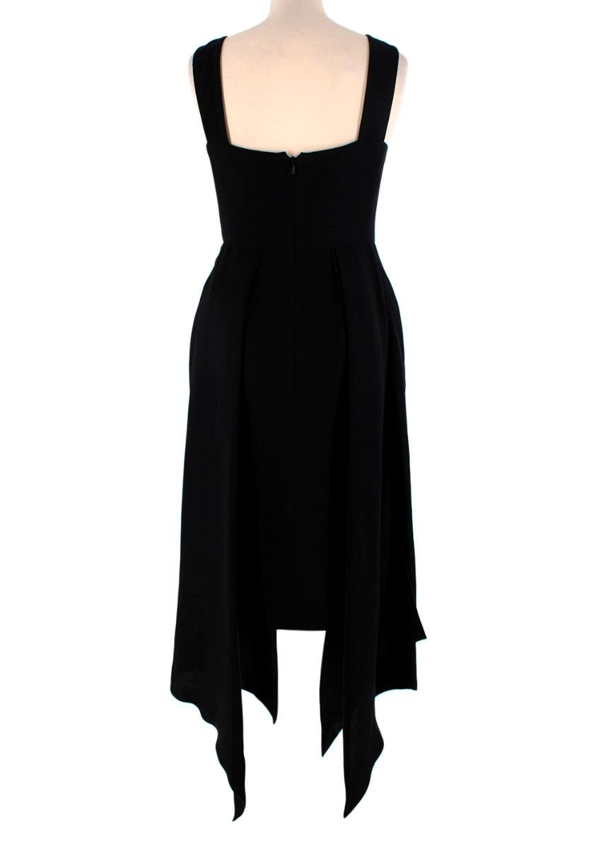 Chanel Black Silk Layered Sleeveless Dress - US 00 In Excellent Condition For Sale In London, GB