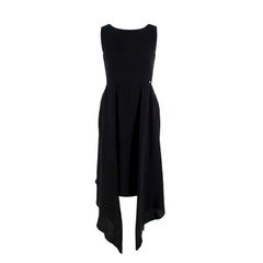 Chanel Black Silk Layered Sleeveless Dress - US 00