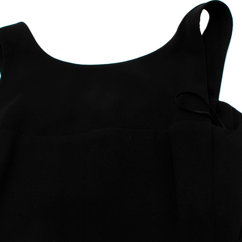 Chanel Black Silk Layered Sleeveless Dress - US 00 For Sale 4