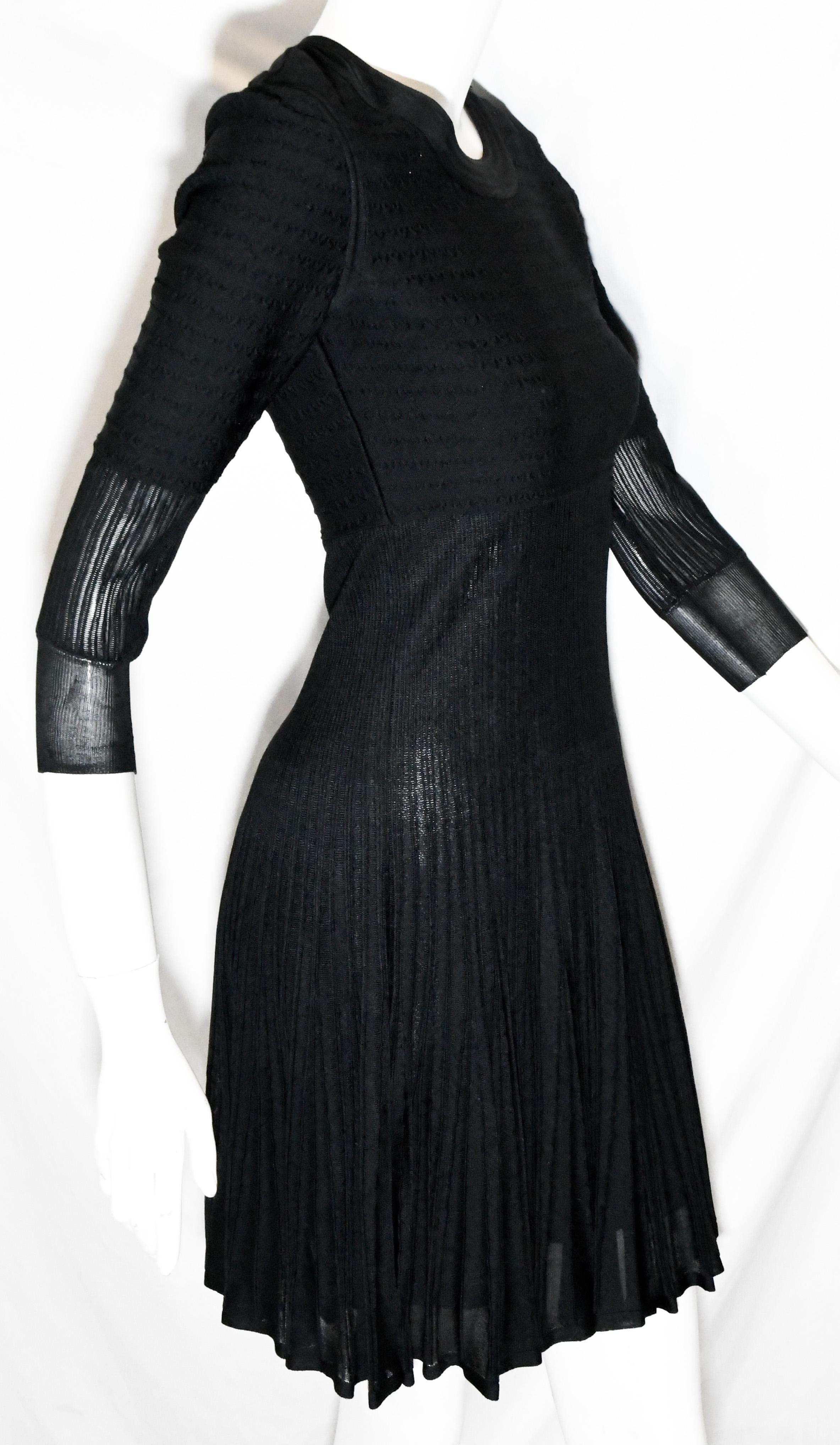 Women's Chanel Black Silk Long Sleeve From the 2009 Cruise Collection Dress For Sale