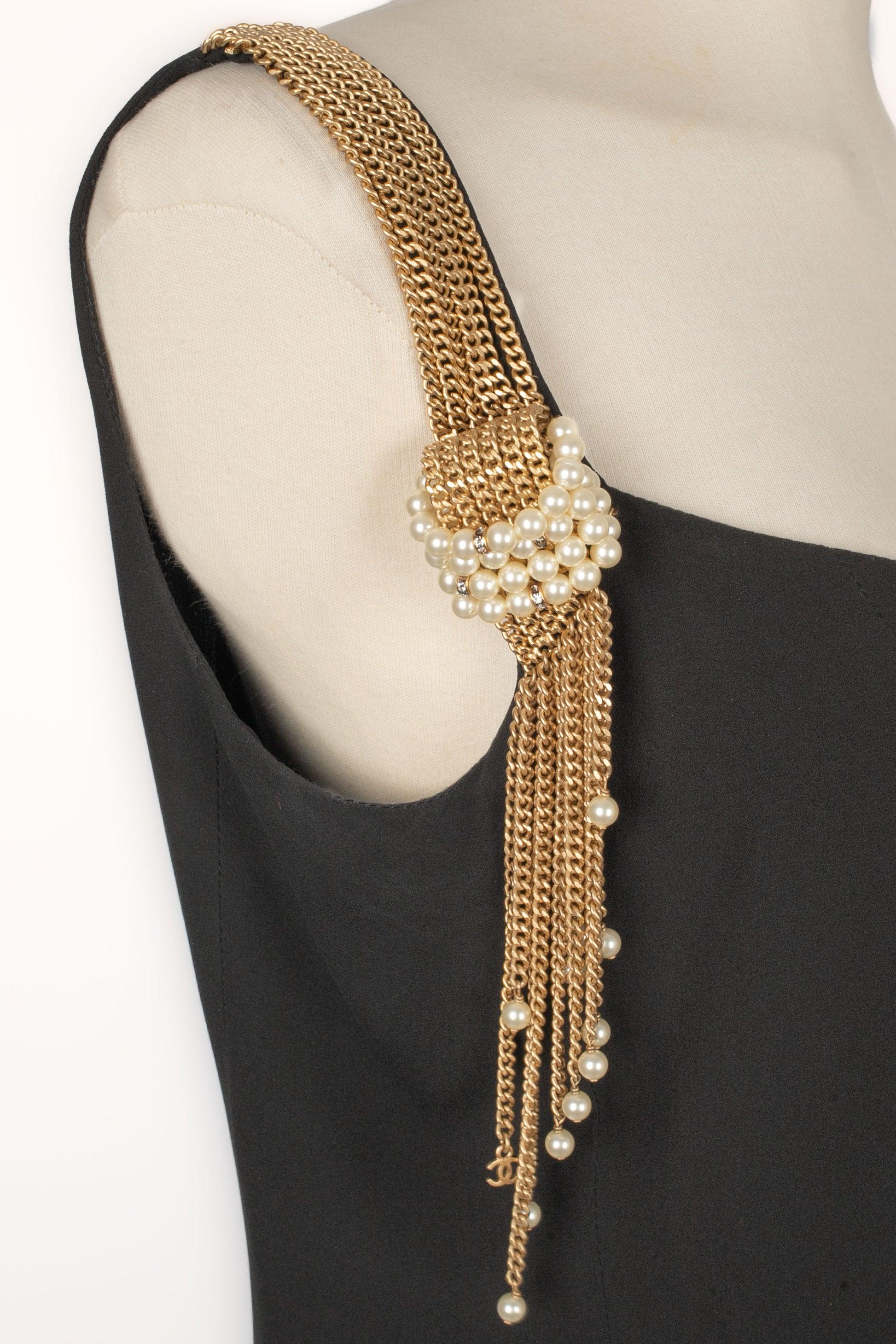 Chanel Vestido negro de seda de largo medio Crucero, 2001 en venta 1