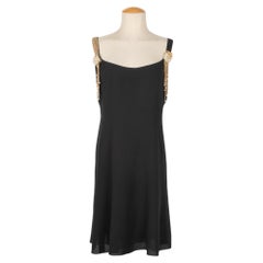 Chanel Black Silk Mid-length Dress Cruise, 2001