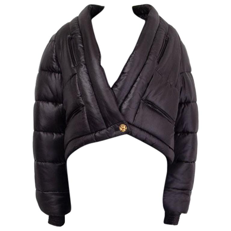 CHANEL black silk PARIS MOSCOW Puffer Down Jacket 46 XXL at 1stDibs | chanel  puffer jacket, chanel down jacket, moscow puffer jacket