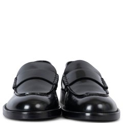 CHANEL black silk shiny leather 2023 23S Loafers Shoes 41.5 fit 41