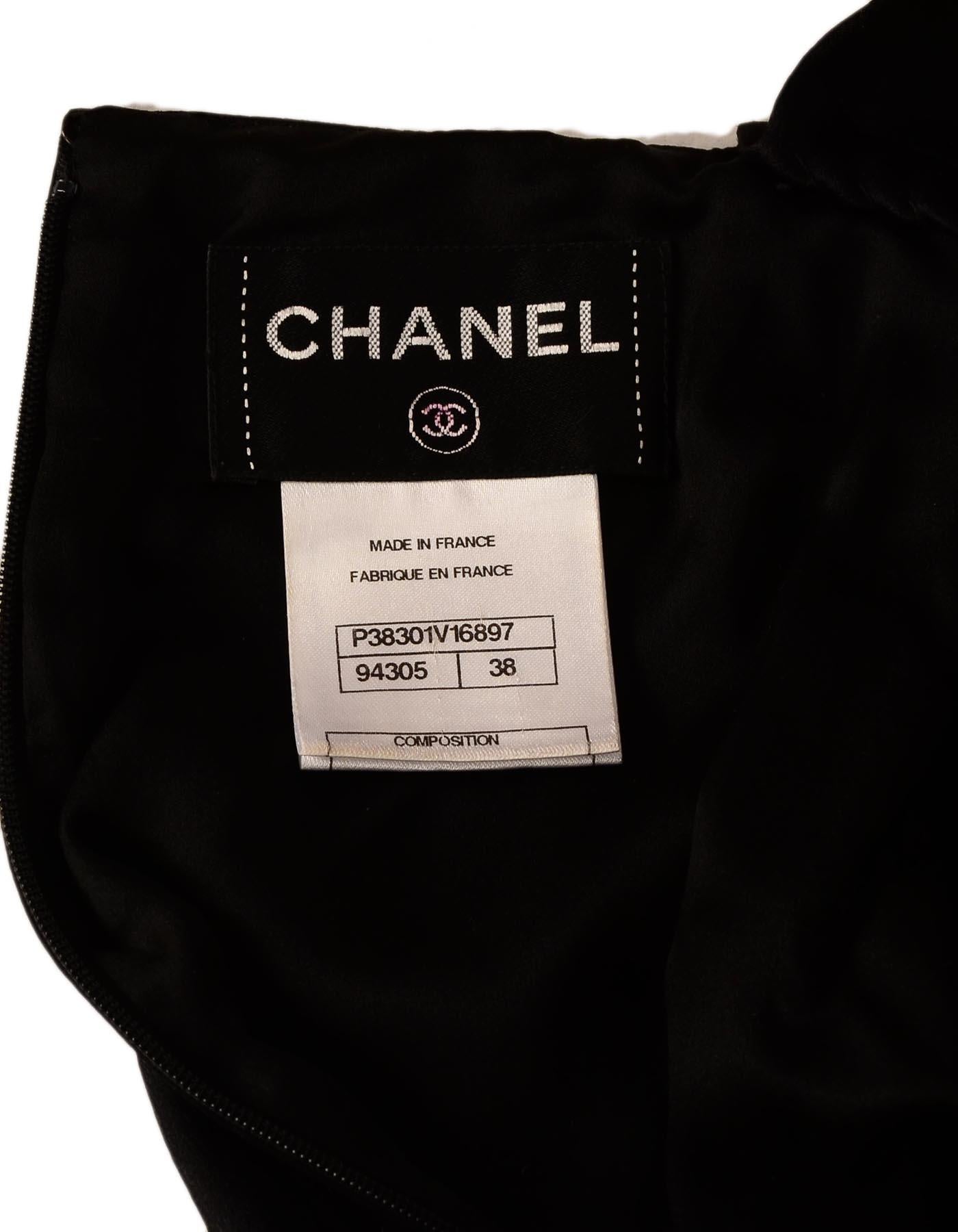 Women's Chanel Black Silk Sleeveless Top Sz 38
