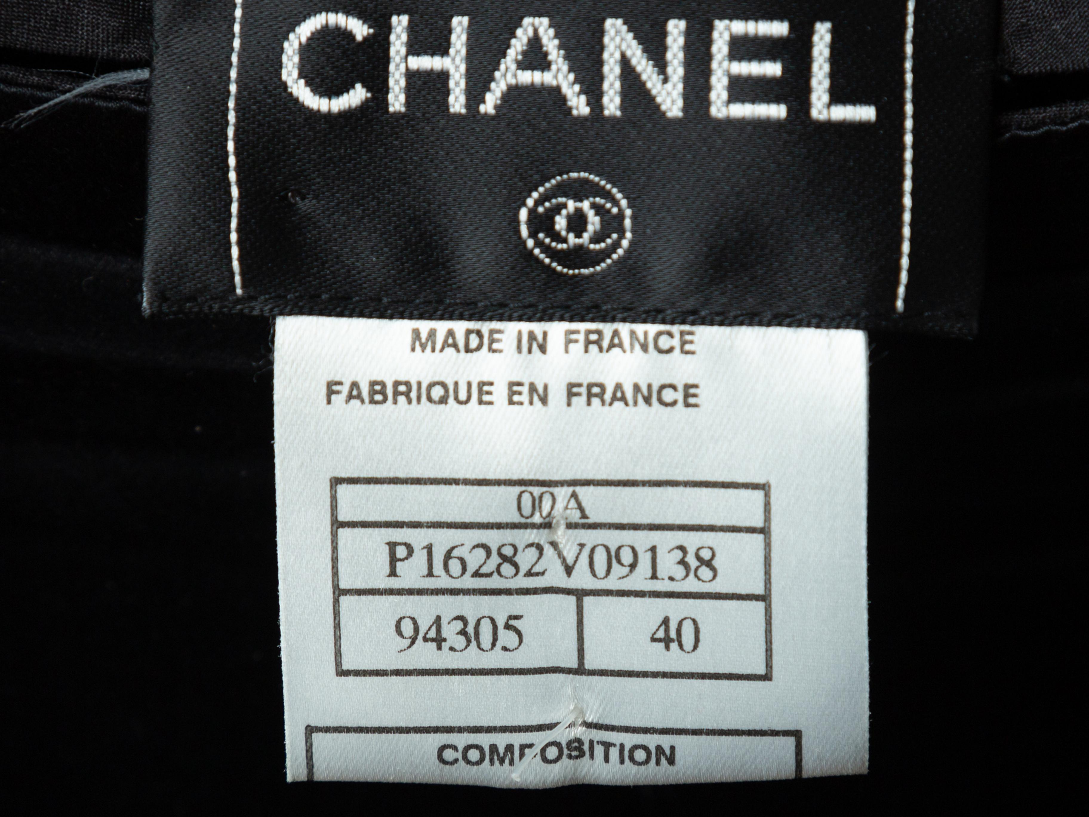 Women's Chanel Black Silk Wide-Leg Pants