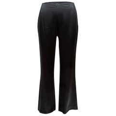 Chanel Black Silk Wide-Leg Pants