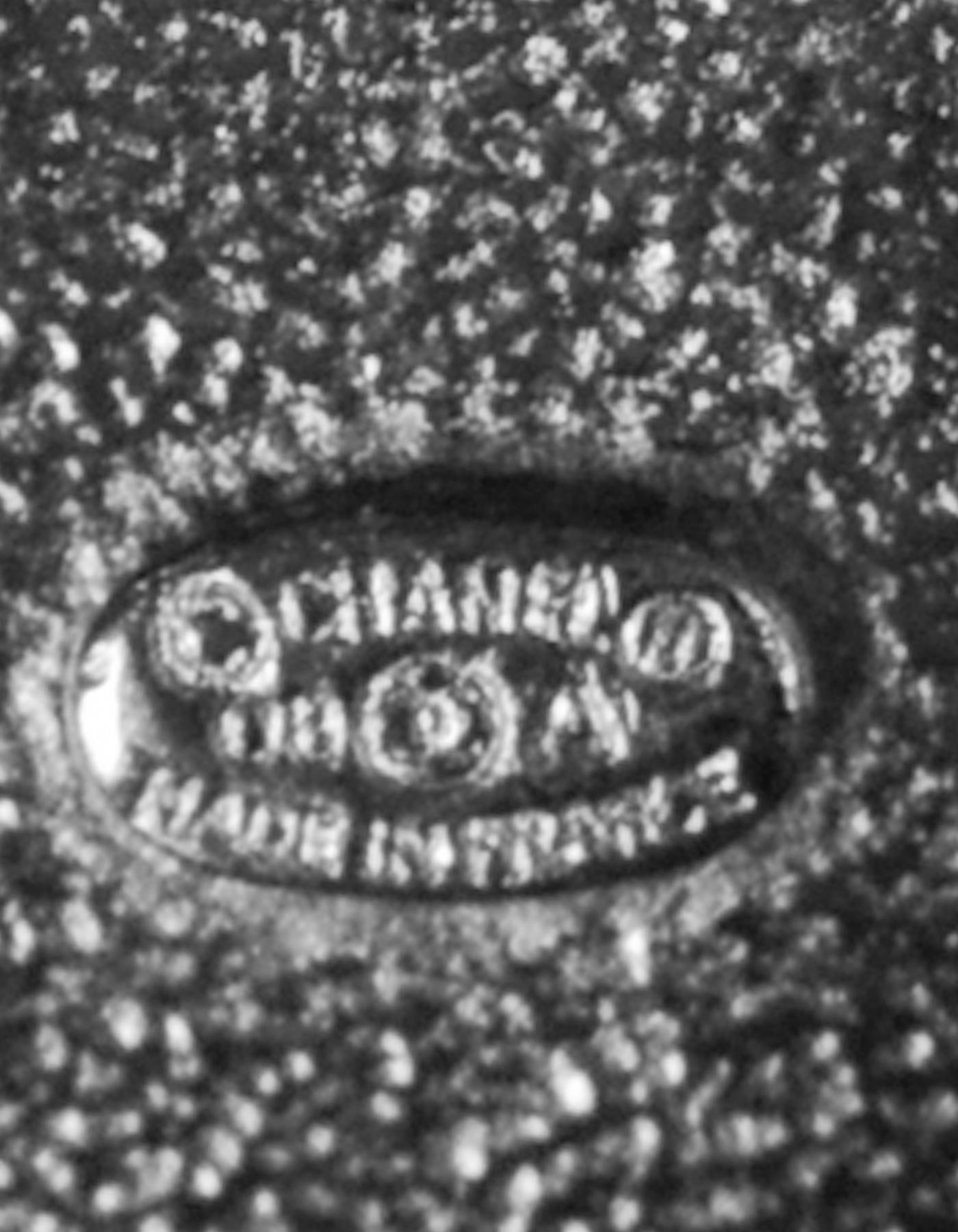 Women's Chanel Black/Silver/Beige Clip On Earrings
