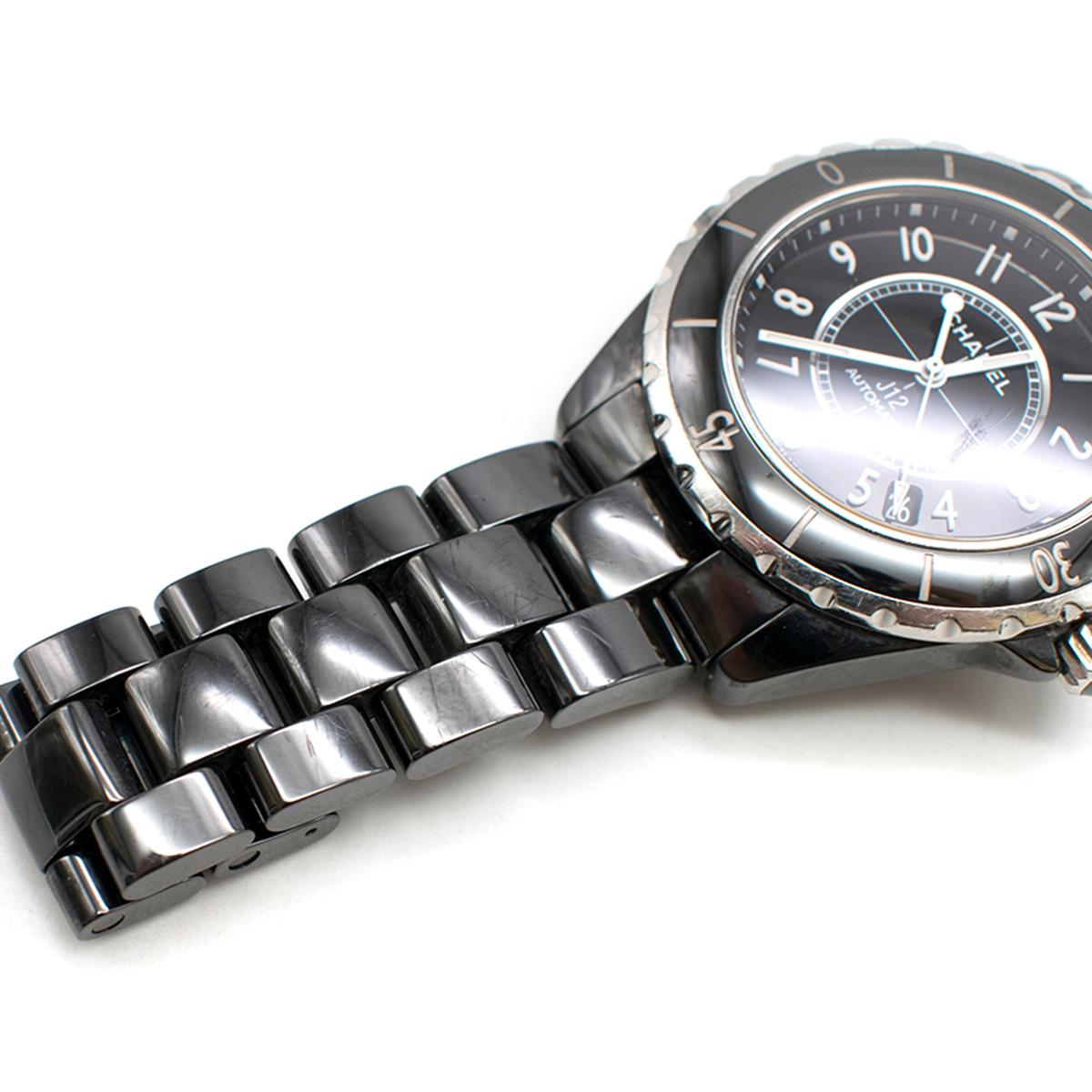 Chanel Black & Silver J12 200 m water resistance Automatic Watch  5