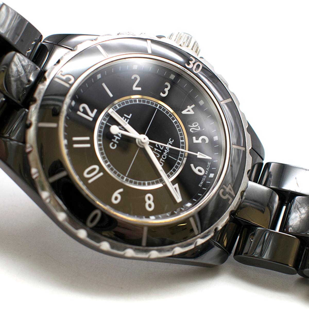 Chanel Black and Silver J12 Automatic Watch 2