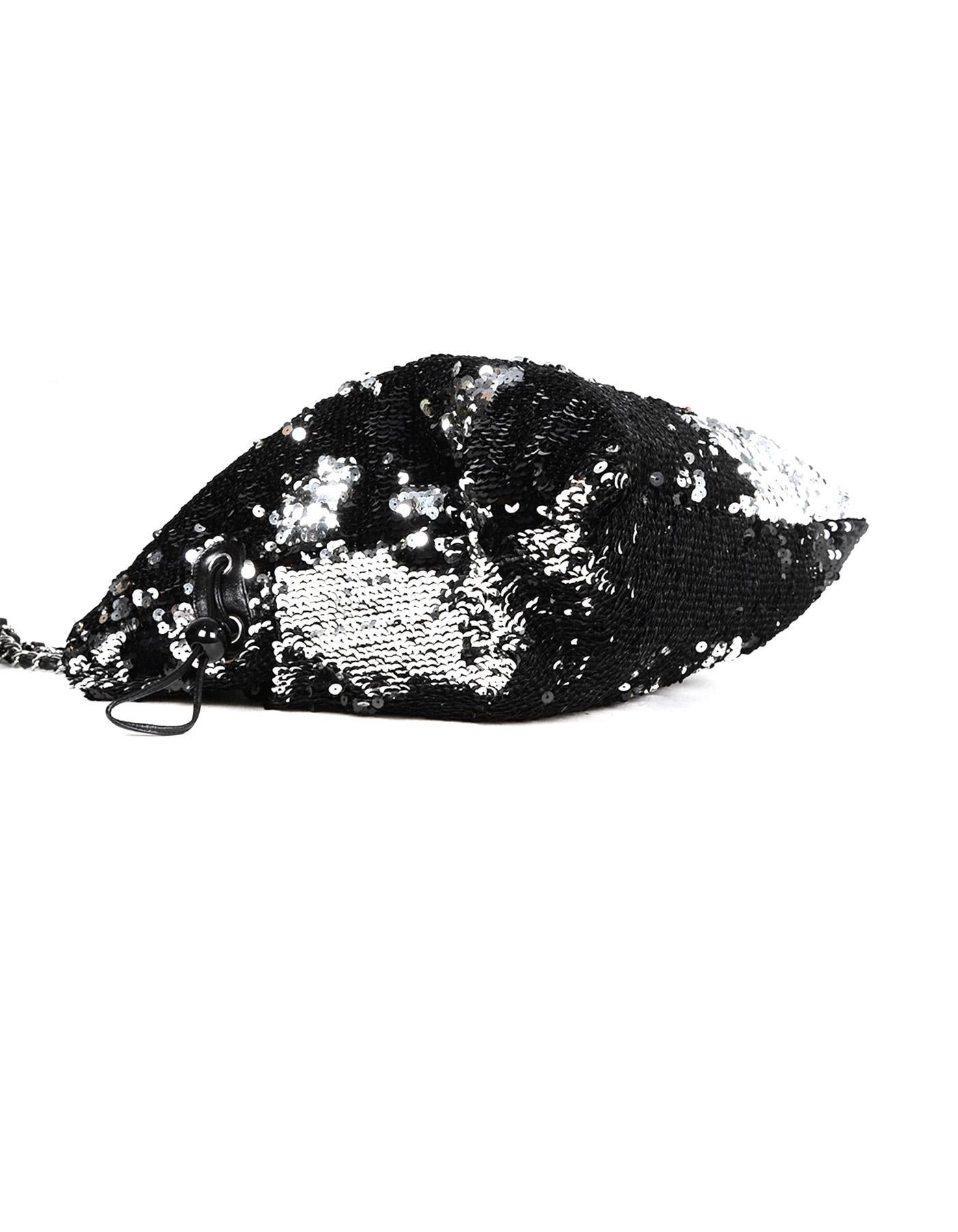 Chanel Black/Silver Sequin Summer Night Drawstring Tote Bag rt. $4, 650 1