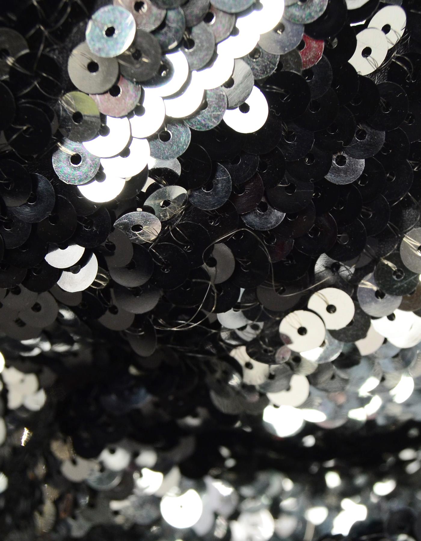 Chanel Black/Silver Sequin Summer Night Drawstring Tote Bag rt. $4, 650 4