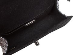 Chanel Black & Silver Snakeskin & Leather Small Boy Bag