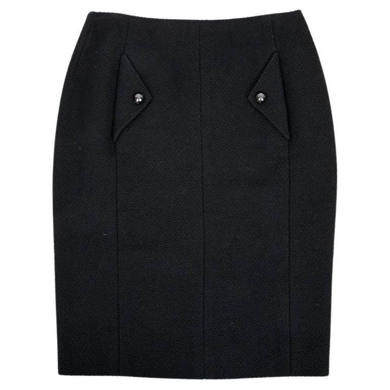 CHANEL Black Skirt in Tweed 36FR For Sale