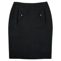 CHANEL Black Skirt in Tweed 36FR