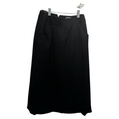 Classic Chanel Black Wool Skirt Size 34