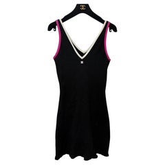 Chanel black sleeveless dress