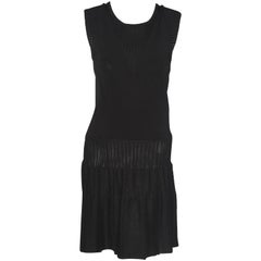 Chanel Black Sleeveless Dress with Peek a Boo V Back 46