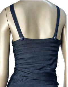 Chanel Black Sleeveless Waist Tie Dress  Sz. 38