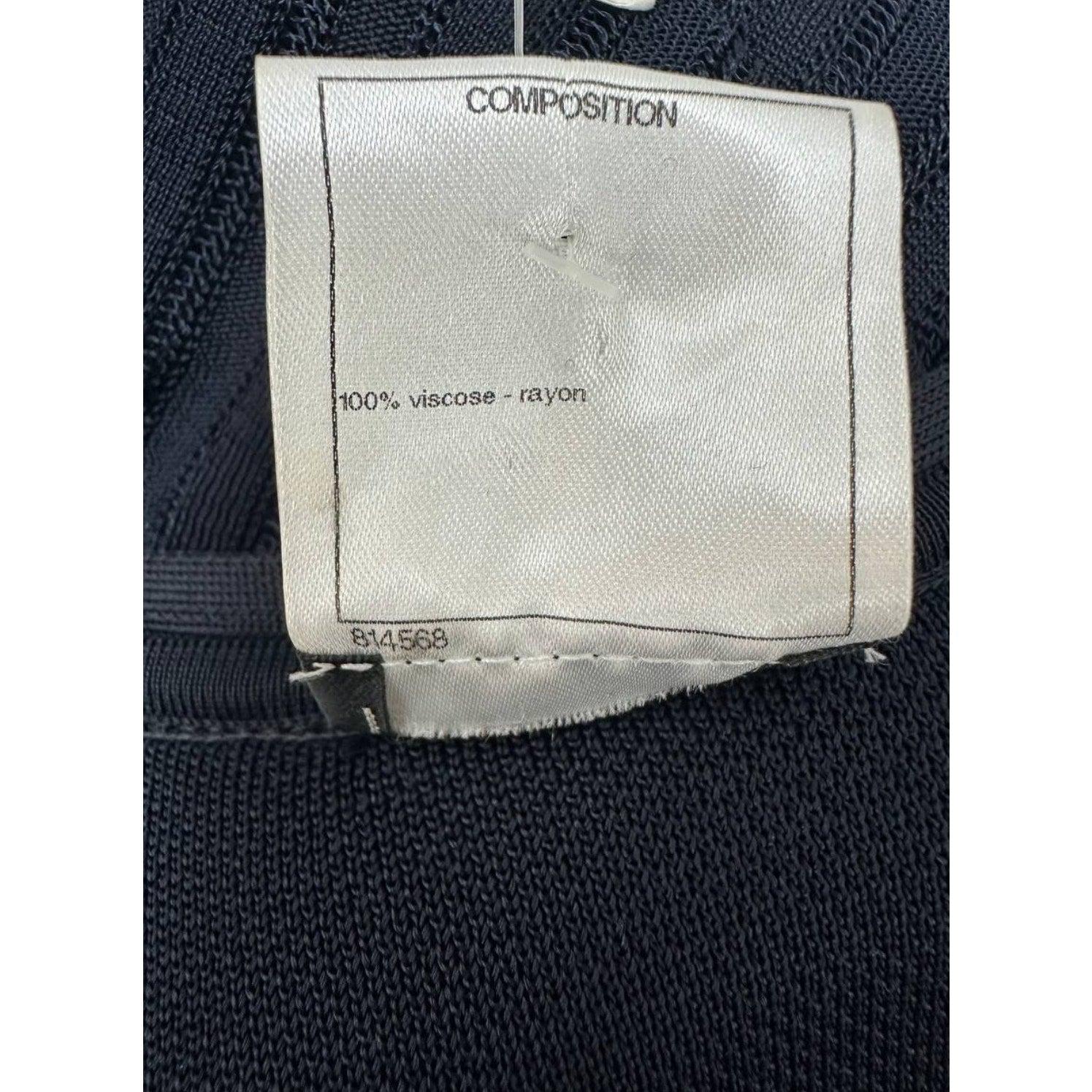 Chanel - Robe sans manches à nouer à la taille - Noir  Sz. 38 en vente 4