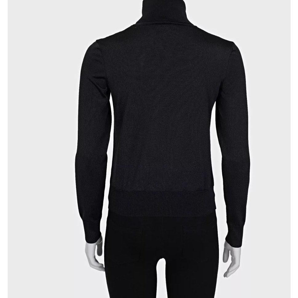 Noir Pull à col roulé slim noir de Chanel - Taille 36 en vente
