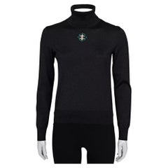 Pull à col roulé slim noir de Chanel - Taille 36
