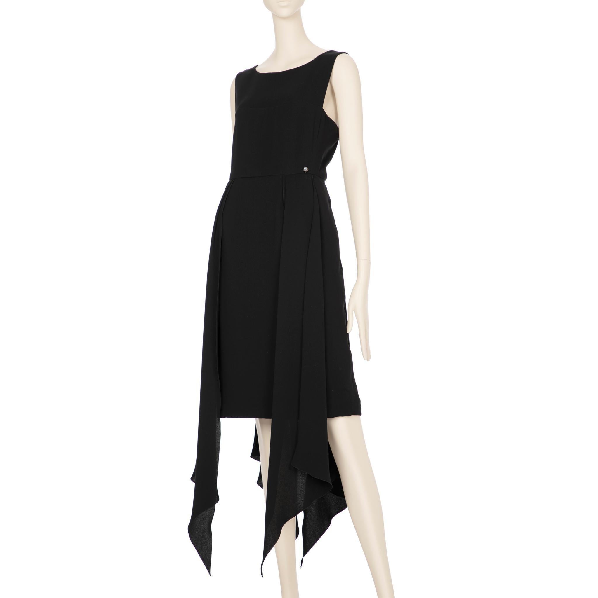 Chanel Black Slip Dress 40 FR In Excellent Condition For Sale In Sydney, New South Wales