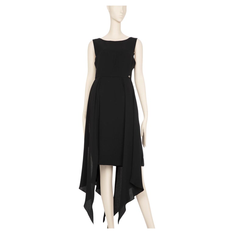 Chanel Black Slip Dress 40 FR For Sale at 1stDibs